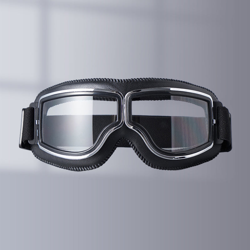 BowLift | RoadRider | Vintage Motorcycle Goggles with Interchangeable Lenses and Comfort Padding