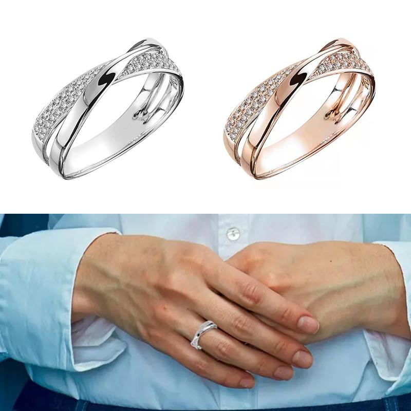 Skanto | X Form Cross Ring for Women