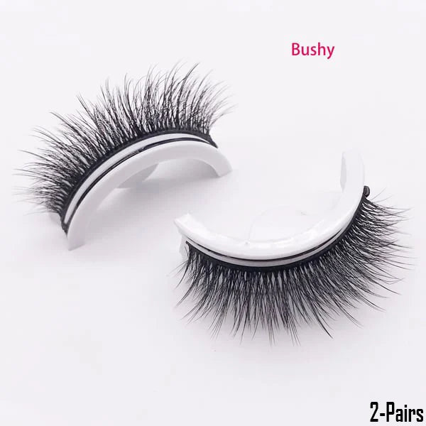 Reusable, self-adhesive eyelashes