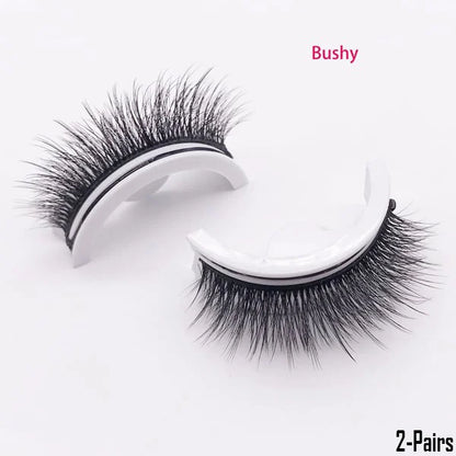 Reusable, self-adhesive eyelashes