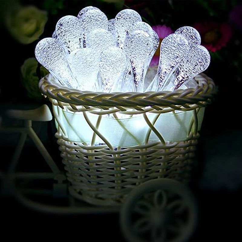 Outdoor Solar String Lights, Garden Decor LED Water Drop Waterproof Lights | Bowlift