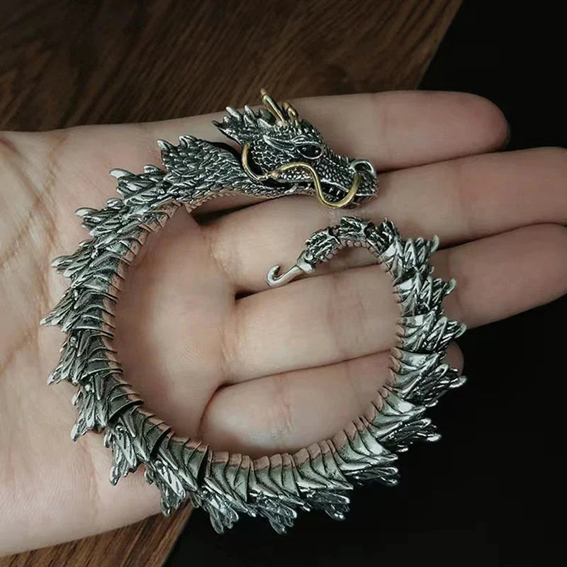 Skanto | Silver Handmade Dragon Chain Bracelet