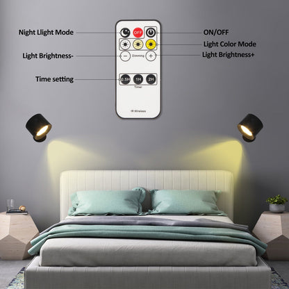 Skanto | LED Wall Lamp - Rechargeable, Magnetic & Dual-Sided Lighting for Indoor Use