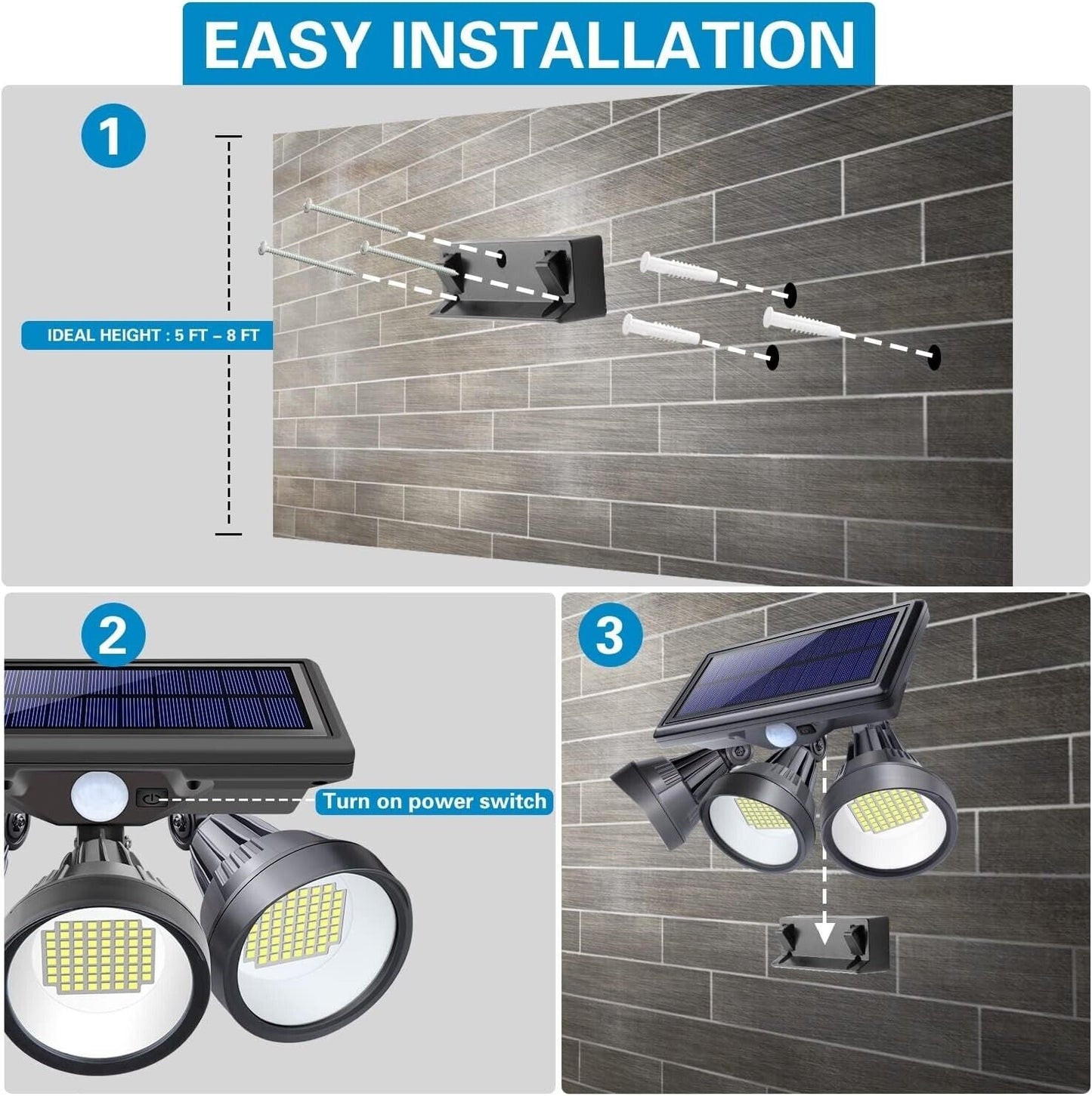 Skanto | Solar Outdoor Security Floodlight with Motion Sensor