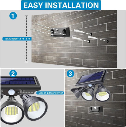 Skanto | Solar Outdoor Security Floodlight with Motion Sensor