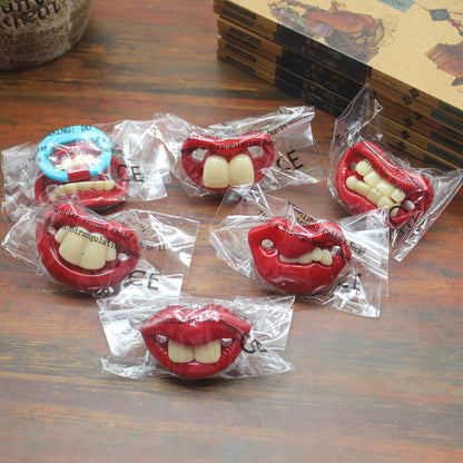 Funny pacifier with teeth
