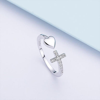 Skanto | Love S925 Sterling Silver Cross Ring