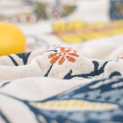 BowLift | Cotton Throw Blanket Floral Reversible Design