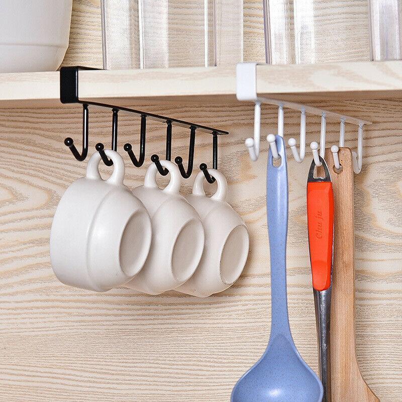 BowLift | 6 Hooks Under-Cabinet Hanger Rack
