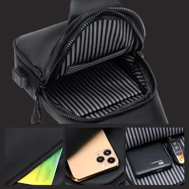 UrbanShield Waterproof Shoulder Bag with Anti-Theft Design | Karnz