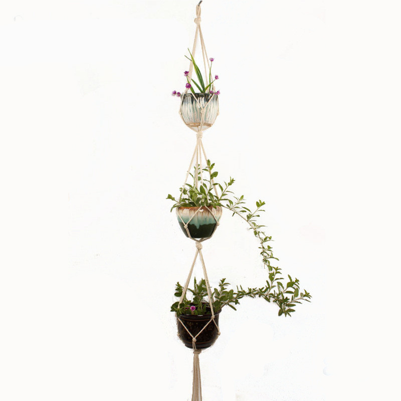 BowLift | Macrame Plant Hanger Made of Cotton Rope – Stylish Suspension for Pots