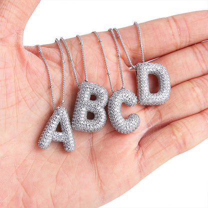 Skanto | Alphabet Diamond Pendant Necklace