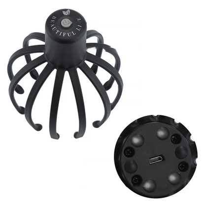 Octopus-themed head massager