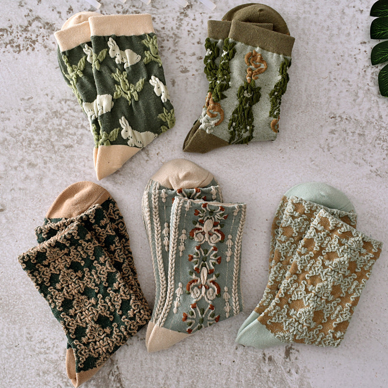 Skanto | Women's Floral Cotton SOCKS