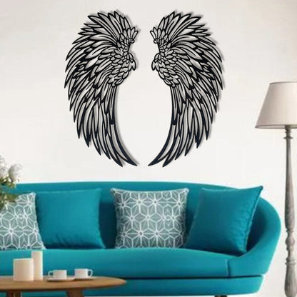 BowLift | Metal wall art with angel wings and LED lights
