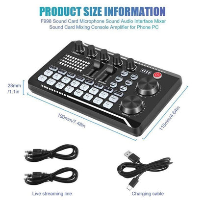 Live sound card with DJ mixer effects & voice changer | Bowlift