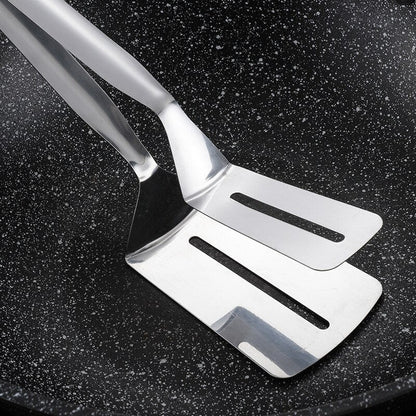 BowLift | Double-sided stainless steel turner with non-slip handle – Ideal for grilling and frying