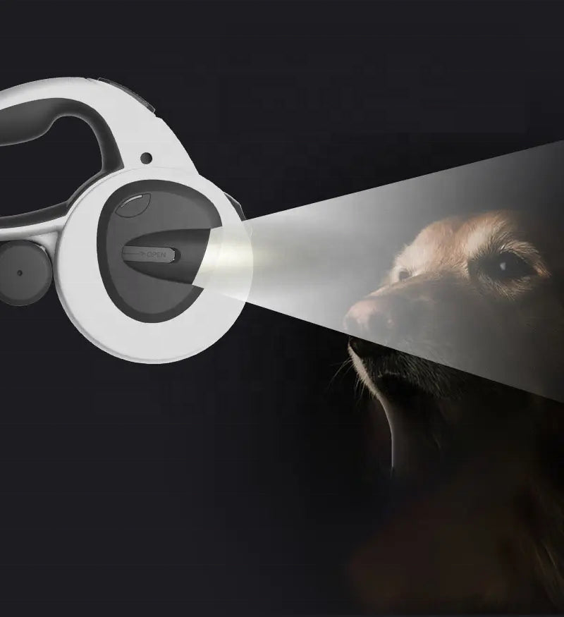 5in1 Reflective Dog Leash with Integrated Flashlight Bowlift