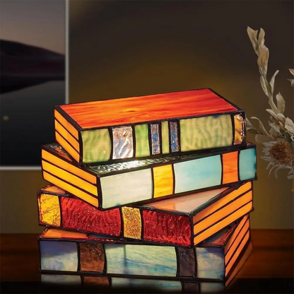 Skanto | LumeNova Stained Glass Lamp | LED Table Light | Mood Light | Decorative Home Lighting