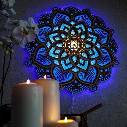 Skanto | Handmade Mandala Wooden Wall Light