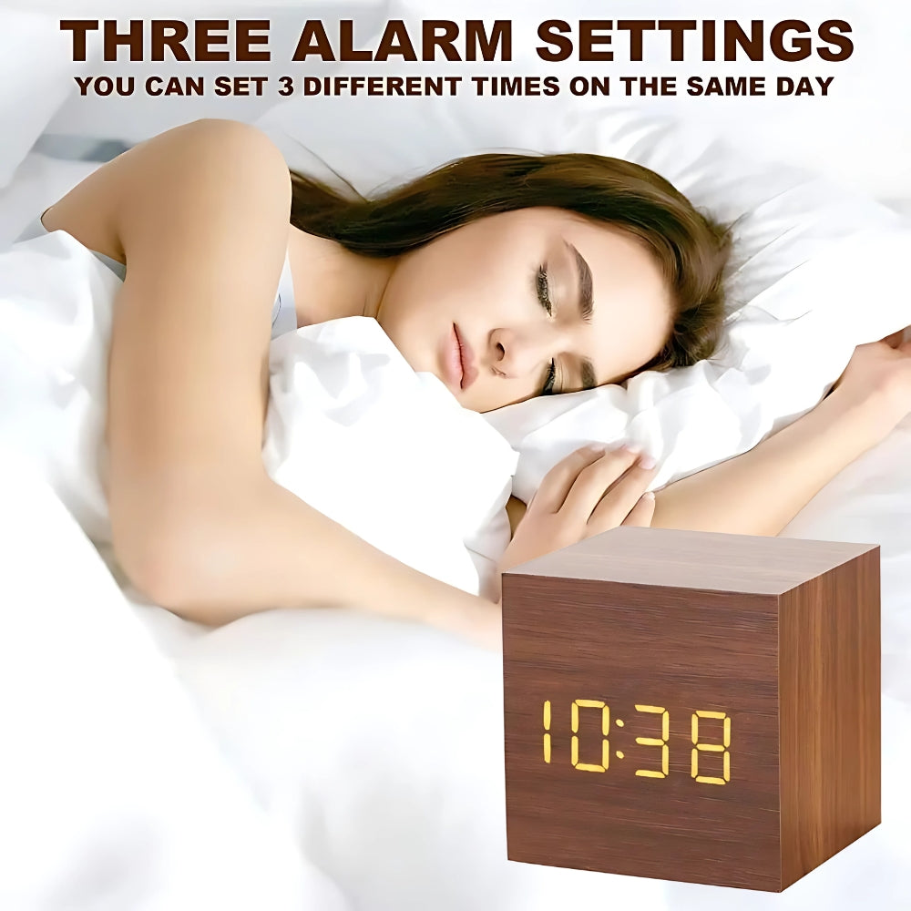 BowLift | Modern Cube LED Alarm Clock
