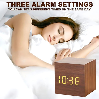 BowLift | Modern Cube LED Alarm Clock