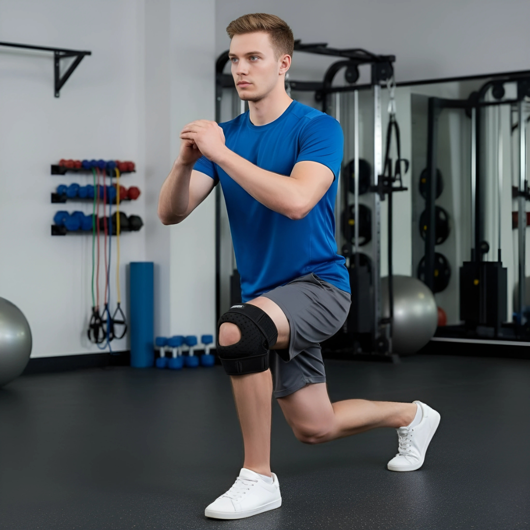 Knee Pain Relief - Breathable Elastic Support - Adjustable Zipper Strap Skanto