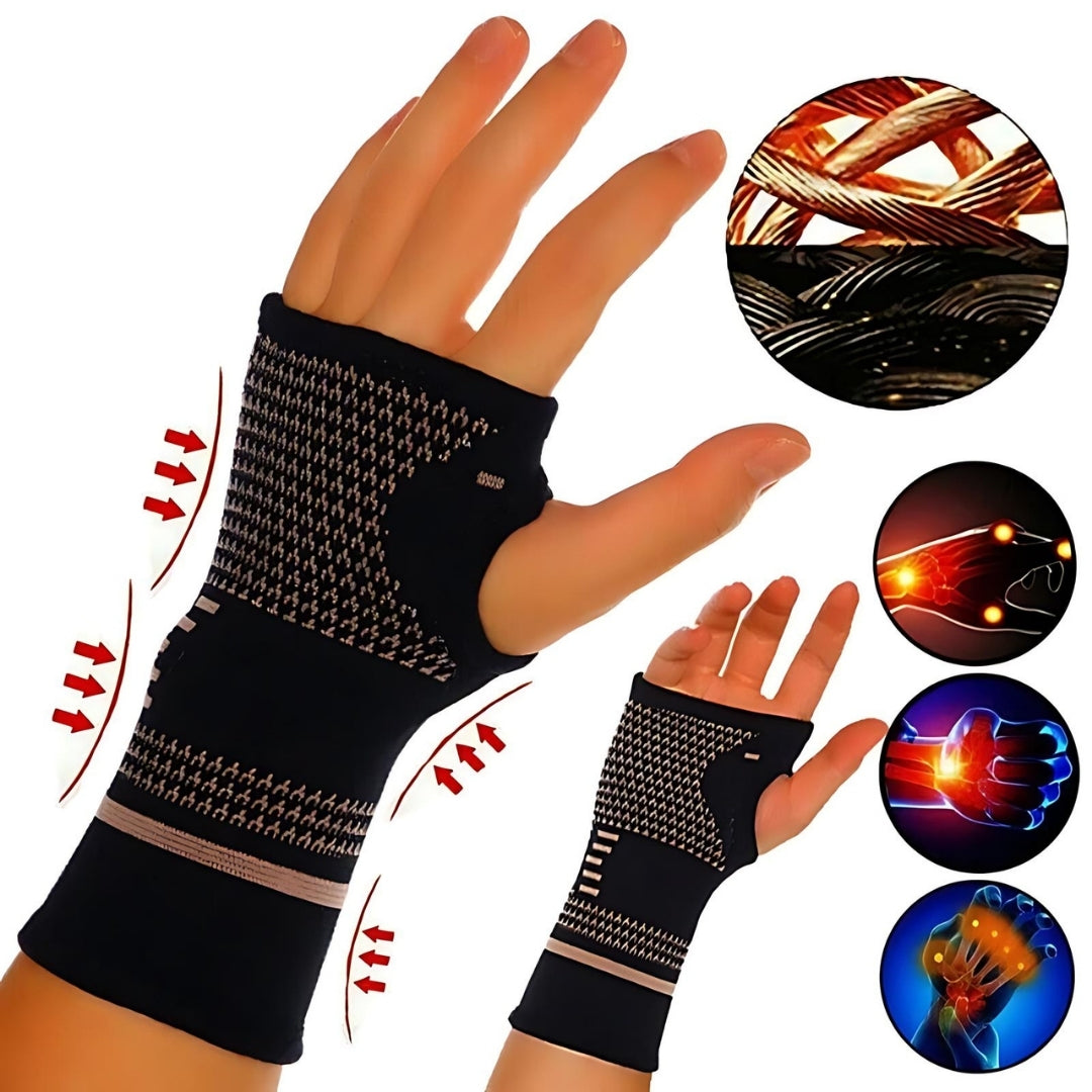 FlexiSupport Wrist Brace | Daily Support and Pain Relief - Breathable, Ideal for Injuries, Chronic Pain - Post-Surgery Recovery Bowlift