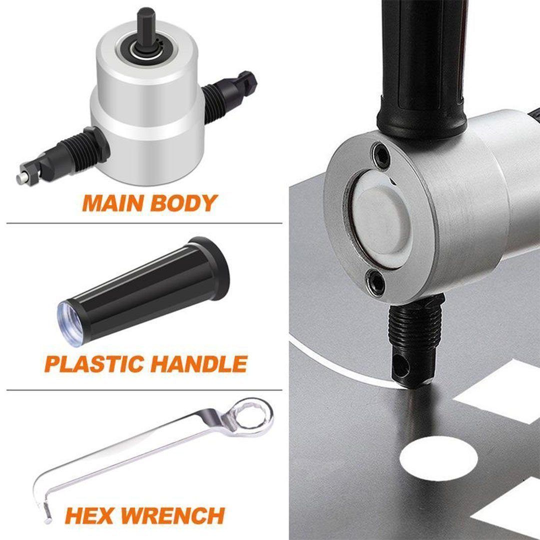 Skanto | Nibbler Cutter Drill Attachment Double Head Metal Sheet