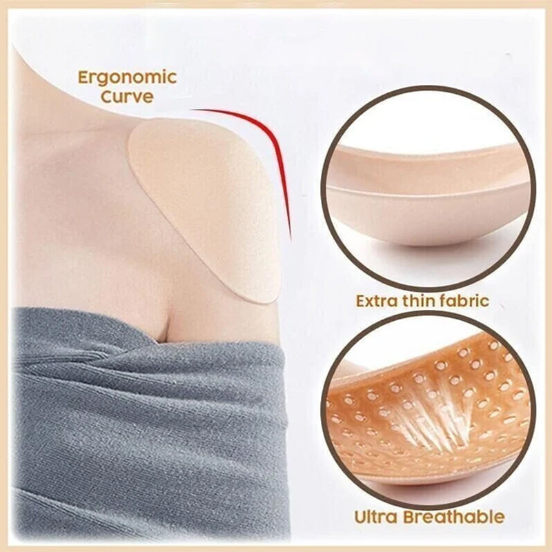 NATURALLY SOFT, NON-SLIP SHOULDER PADS