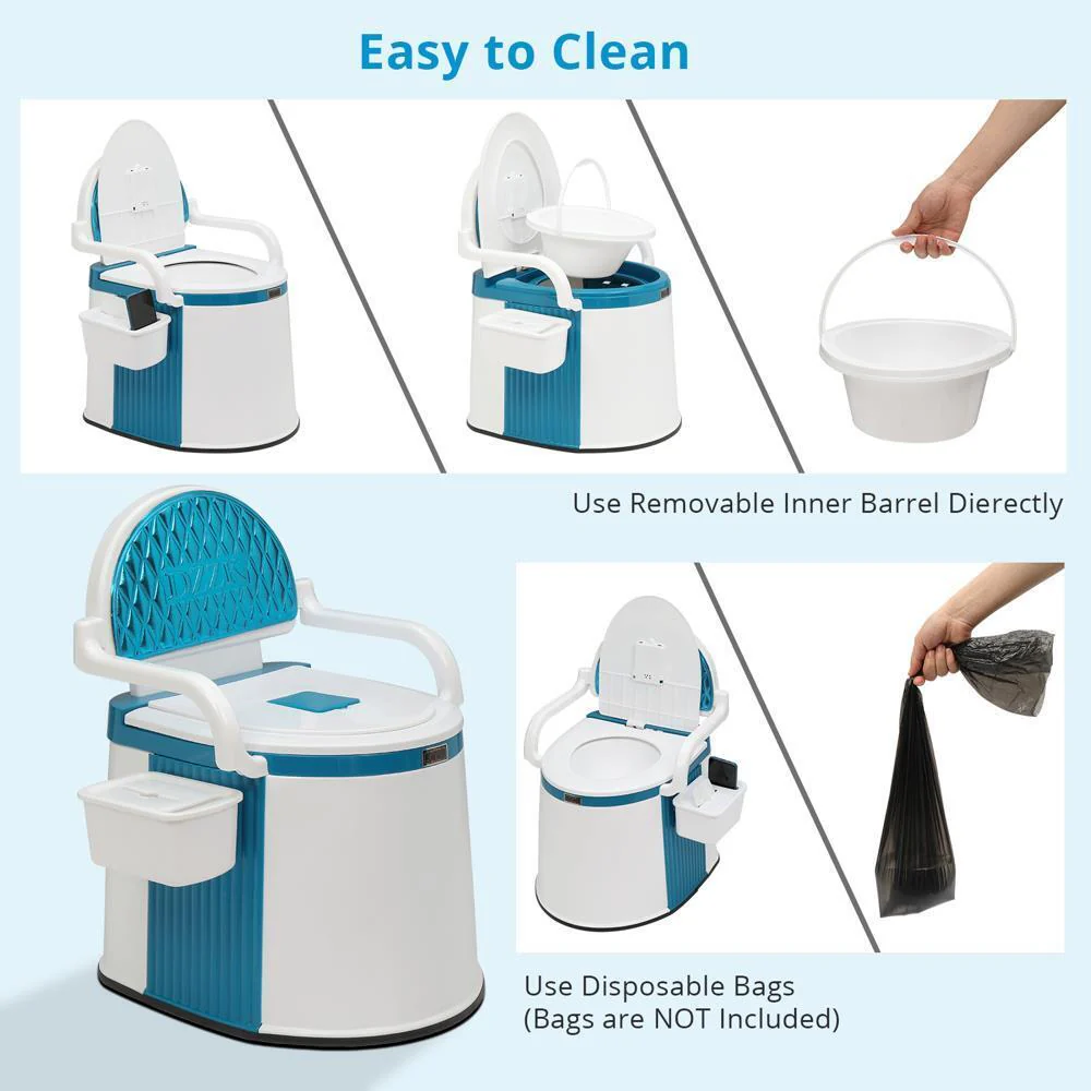 Portable Outdoor and Indoor Toilet for Adults and Seniors
