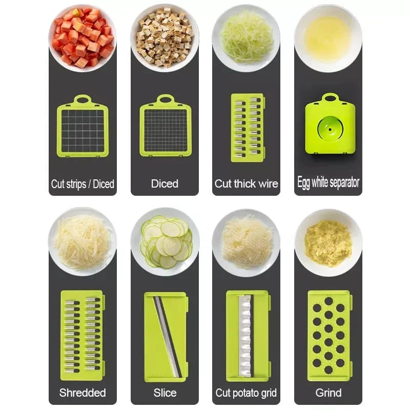 12 in 1 Vegetable Cutter Slicer Grater Chopper Bowlift
