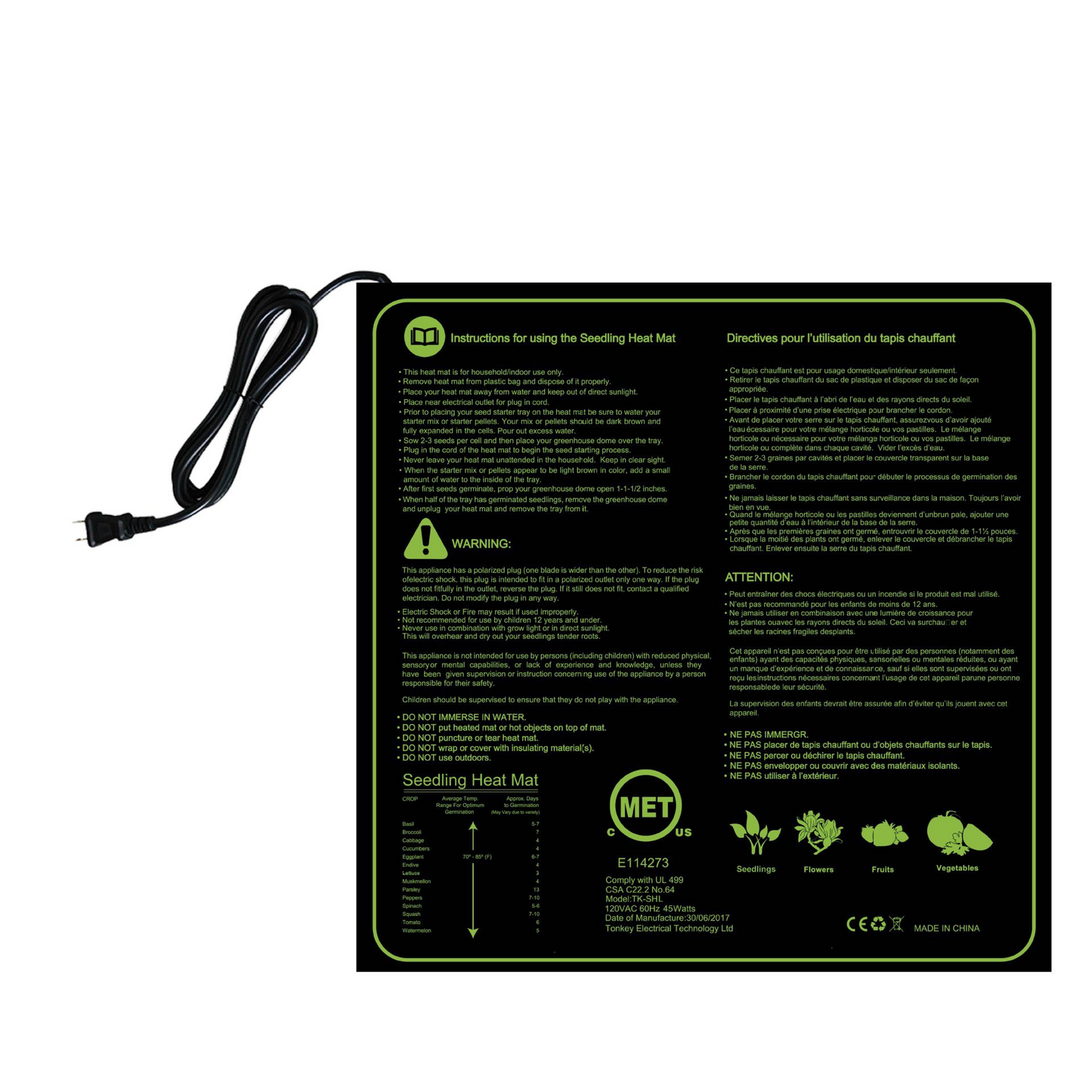 Skanto | Seedling Heat Mat – Temperature Control for Faster Germination and Growth