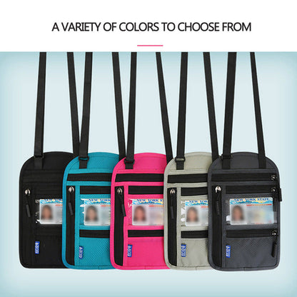 BowLift | Travel Neck Pouch Neck Wallet with RFID Blocking Passport Holder