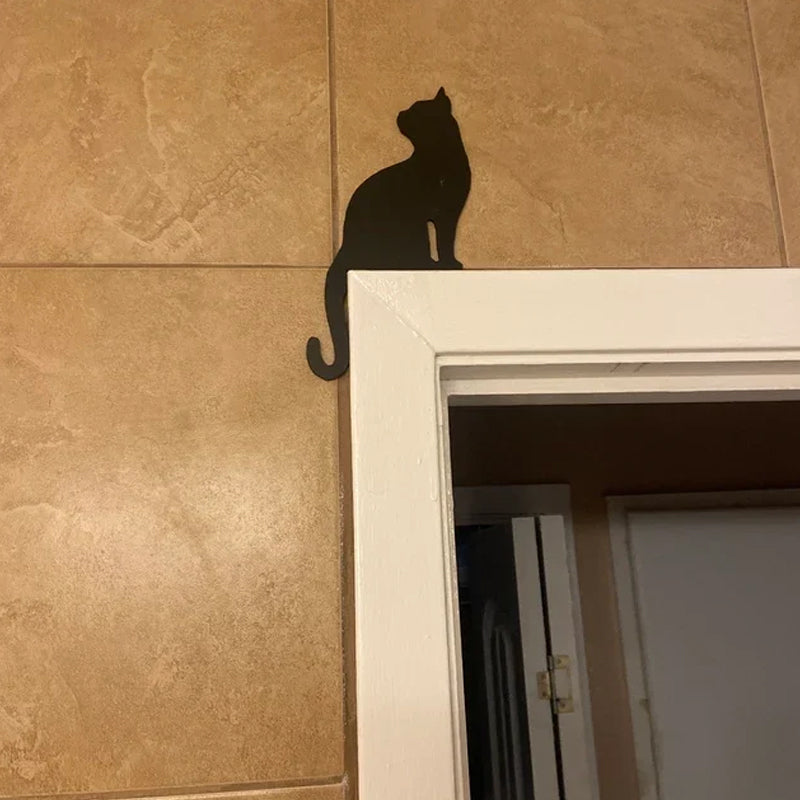 Skanto | Black Cat Door Corner Sign Decoration