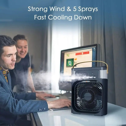 3-in-1 Air Cooler Air Humidifier | Portable, adjustable fan speeds & Ideal for Bedrooms, Offices & small rooms | Brehn