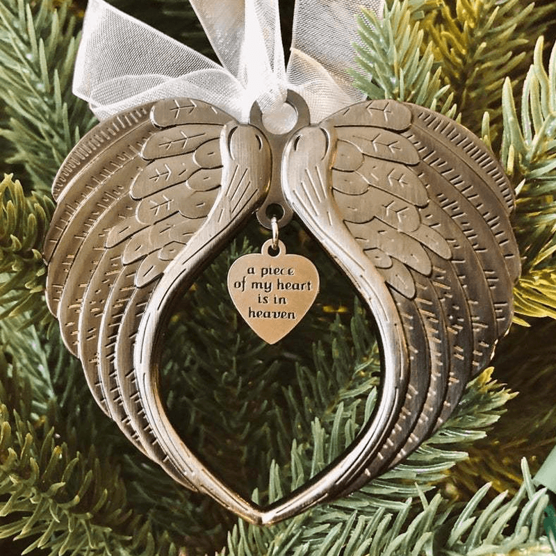 Skanto | Christmas Tree Memorial Ornaments Angel Wings Bells Hanging Decoration