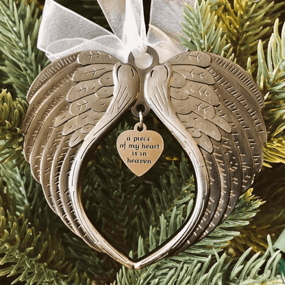 Skanto | Christmas Tree Memorial Ornaments Angel Wings Bells Hanging Decoration