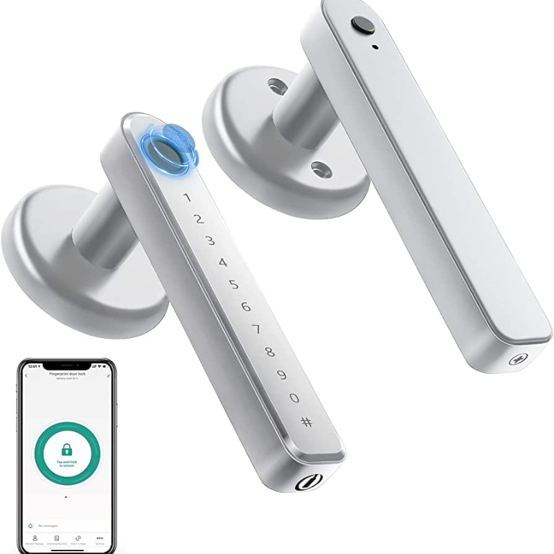 Electronic Fingerprint Door Lock with App Control and Backup Power