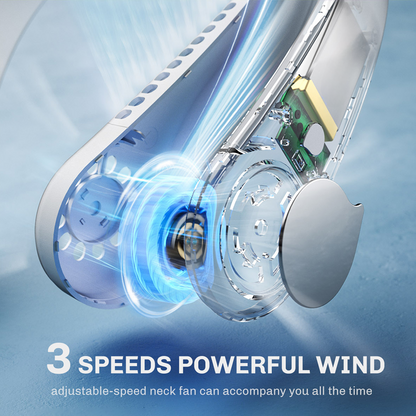 Portable neck fan, bladeless neck fan rechargeable | Brehn