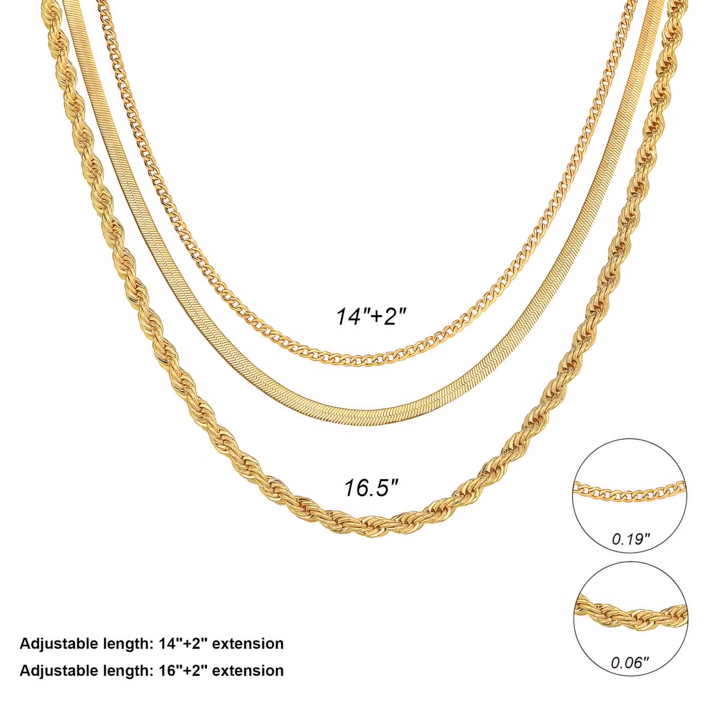Skanto | 3pc Classic Necklace Choker Stack