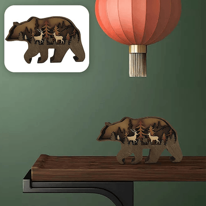 3D Creative Wooden Animal Carving Handcraft Gift | Bowlift