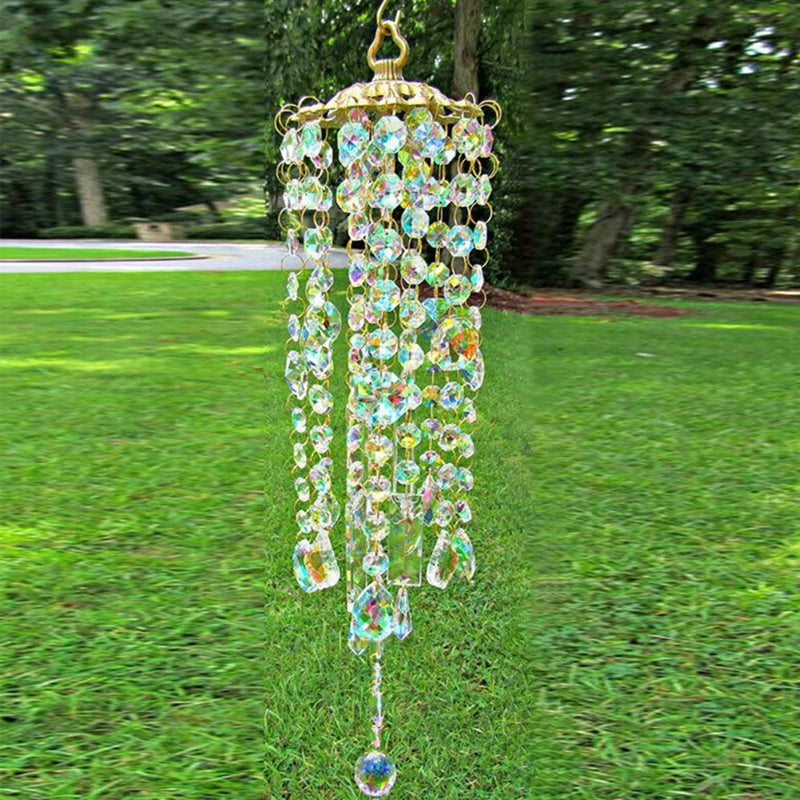 Aurora Crystal Glass Wind Chime | Bowlift