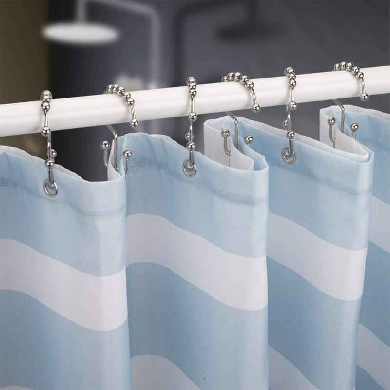 Stainless steel shower curtain hooks (12 pieces) | Bowlift