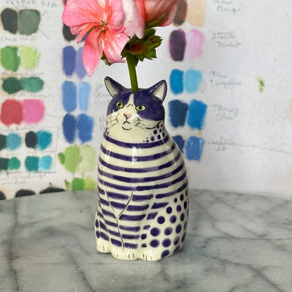 Skanto | Polka Dot Cat Vase