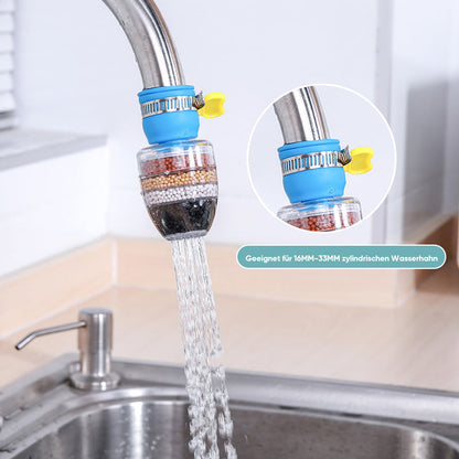 Multi-stage kitchen faucet filter