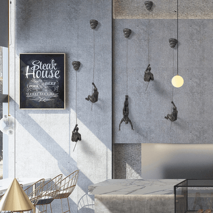 BowLift | Climbing Man Wall Art Set of 3