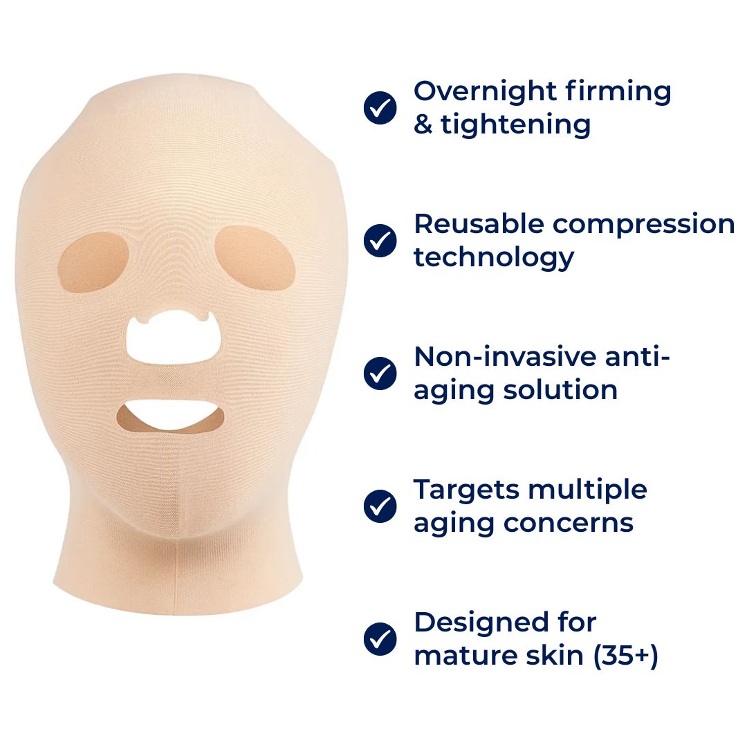 FirmLift | Anti-Wrinkle Face Lifting Mask – Reusable Compression – Soft Ergonomic Fit – Tightening and Firming Overnight for Mature Skin Karnz