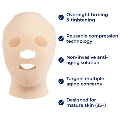 FirmLift | Anti-Wrinkle Face Lifting Mask – Reusable Compression – Soft Ergonomic Fit – Tightening and Firming Overnight for Mature Skin Karnz
