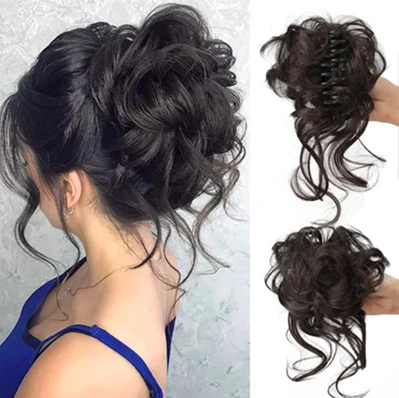 Hair bun ponytail with clip | Karnz